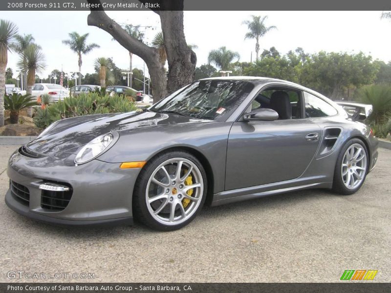 Meteor Grey Metallic / Black 2008 Porsche 911 GT2