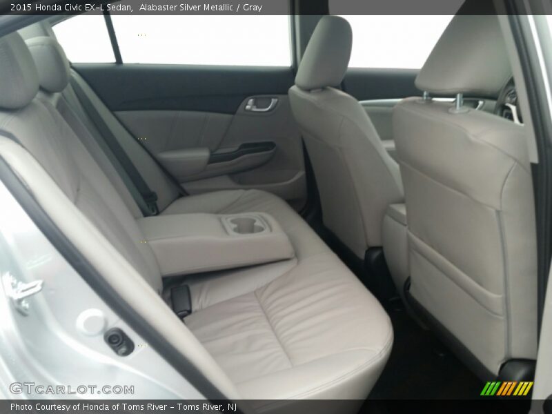 Alabaster Silver Metallic / Gray 2015 Honda Civic EX-L Sedan