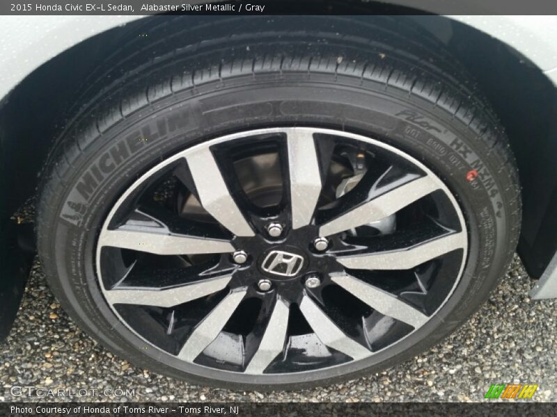 Alabaster Silver Metallic / Gray 2015 Honda Civic EX-L Sedan