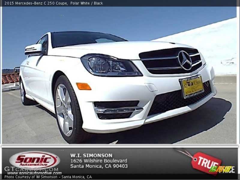 Polar White / Black 2015 Mercedes-Benz C 250 Coupe
