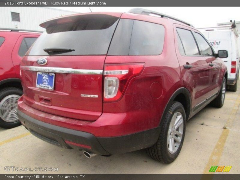Ruby Red / Medium Light Stone 2015 Ford Explorer FWD