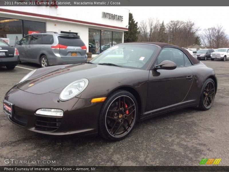 Macadamia Metallic / Cocoa 2011 Porsche 911 Carrera 4S Cabriolet