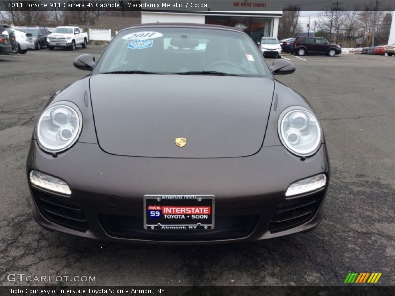 Macadamia Metallic / Cocoa 2011 Porsche 911 Carrera 4S Cabriolet