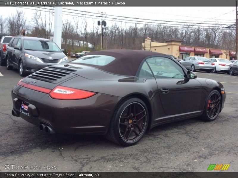 Macadamia Metallic / Cocoa 2011 Porsche 911 Carrera 4S Cabriolet