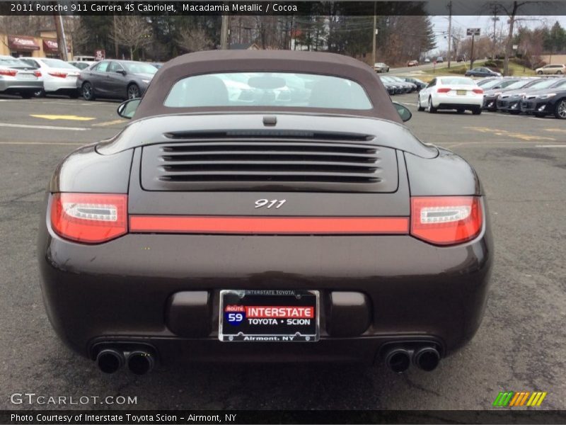 Macadamia Metallic / Cocoa 2011 Porsche 911 Carrera 4S Cabriolet