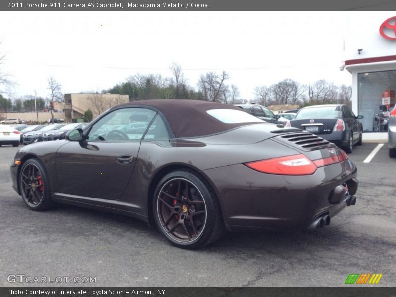 Macadamia Metallic / Cocoa 2011 Porsche 911 Carrera 4S Cabriolet