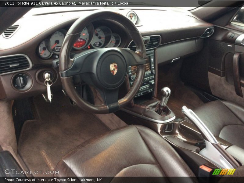 Macadamia Metallic / Cocoa 2011 Porsche 911 Carrera 4S Cabriolet