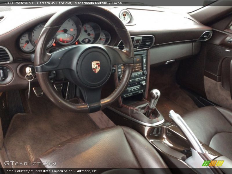 Macadamia Metallic / Cocoa 2011 Porsche 911 Carrera 4S Cabriolet