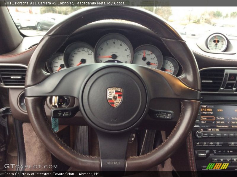 Macadamia Metallic / Cocoa 2011 Porsche 911 Carrera 4S Cabriolet