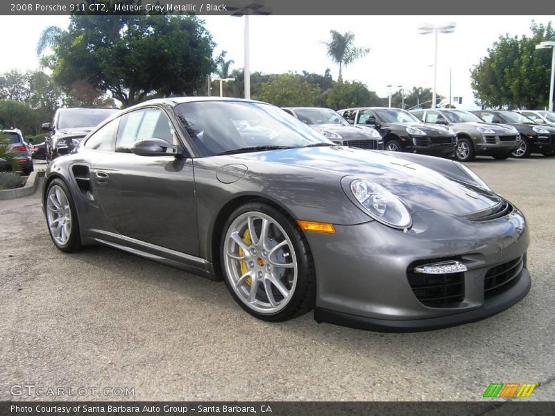 Meteor Grey Metallic / Black 2008 Porsche 911 GT2