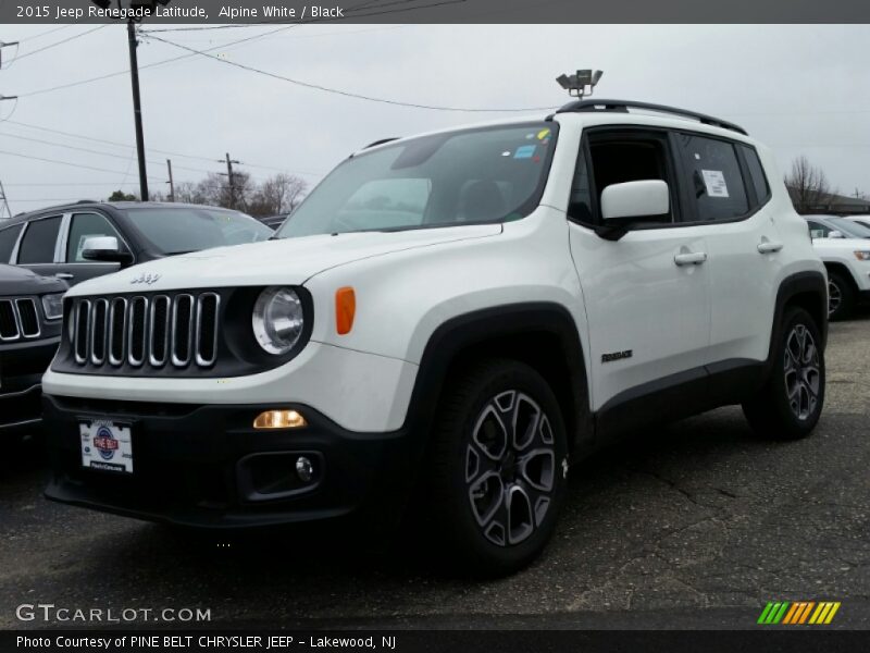 Alpine White / Black 2015 Jeep Renegade Latitude