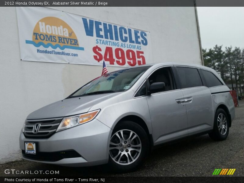 Alabaster Silver Metallic / Beige 2012 Honda Odyssey EX