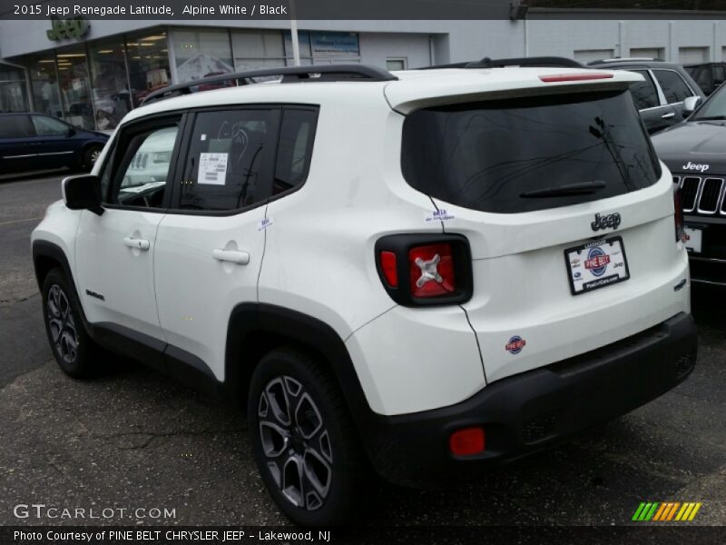 Alpine White / Black 2015 Jeep Renegade Latitude