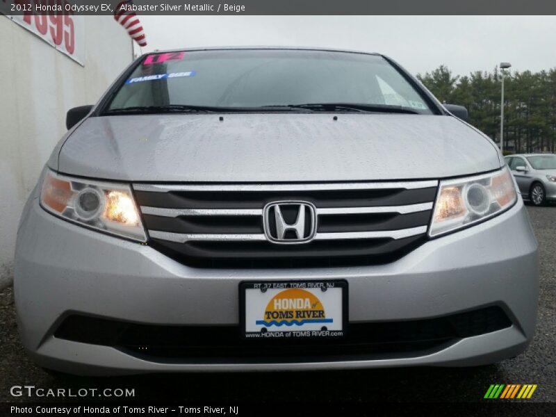 Alabaster Silver Metallic / Beige 2012 Honda Odyssey EX