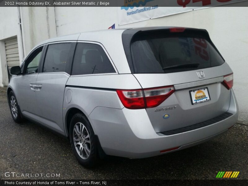 Alabaster Silver Metallic / Beige 2012 Honda Odyssey EX