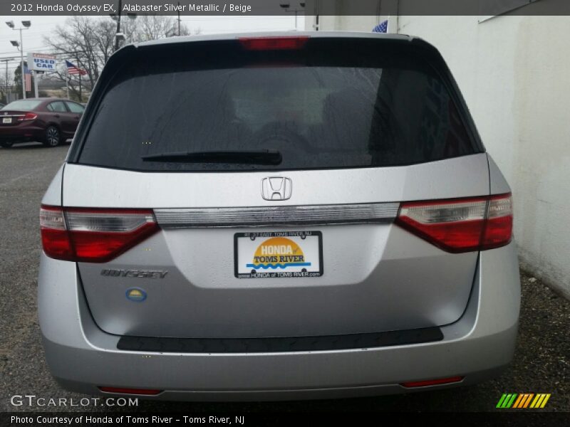 Alabaster Silver Metallic / Beige 2012 Honda Odyssey EX