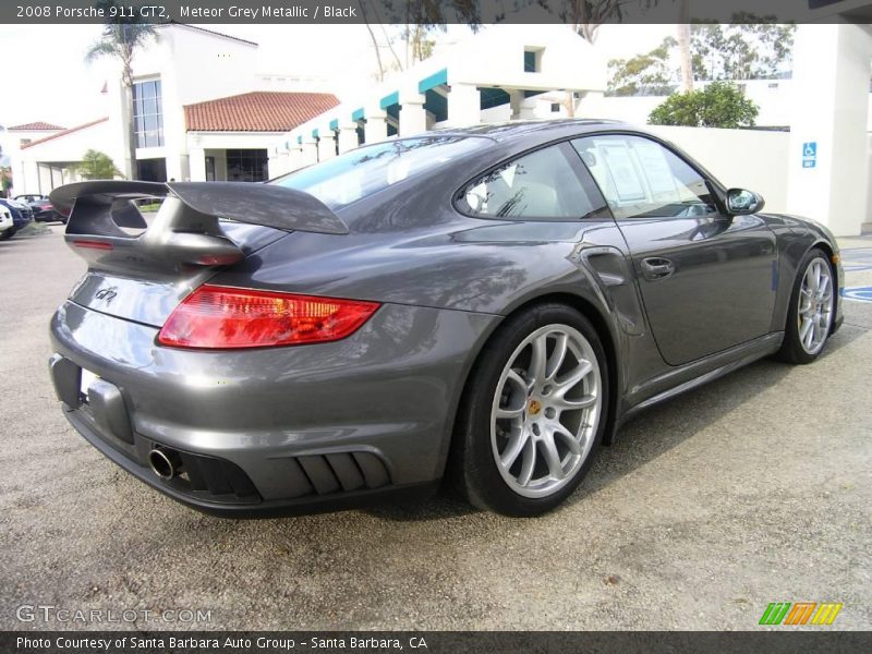 Meteor Grey Metallic / Black 2008 Porsche 911 GT2
