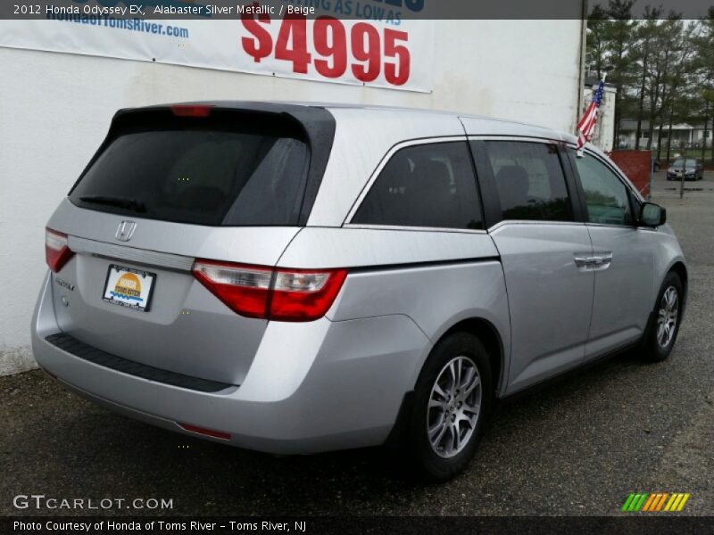 Alabaster Silver Metallic / Beige 2012 Honda Odyssey EX