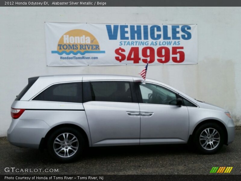 Alabaster Silver Metallic / Beige 2012 Honda Odyssey EX