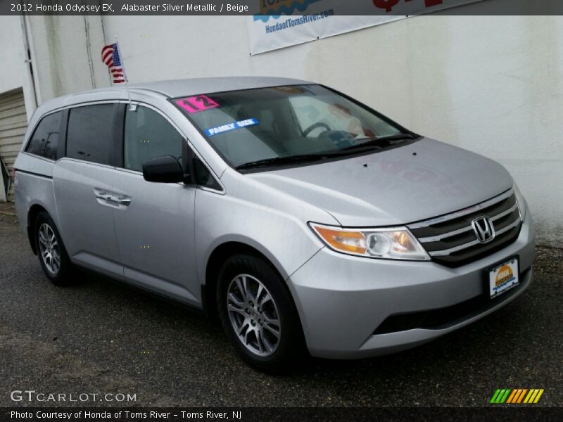 Alabaster Silver Metallic / Beige 2012 Honda Odyssey EX