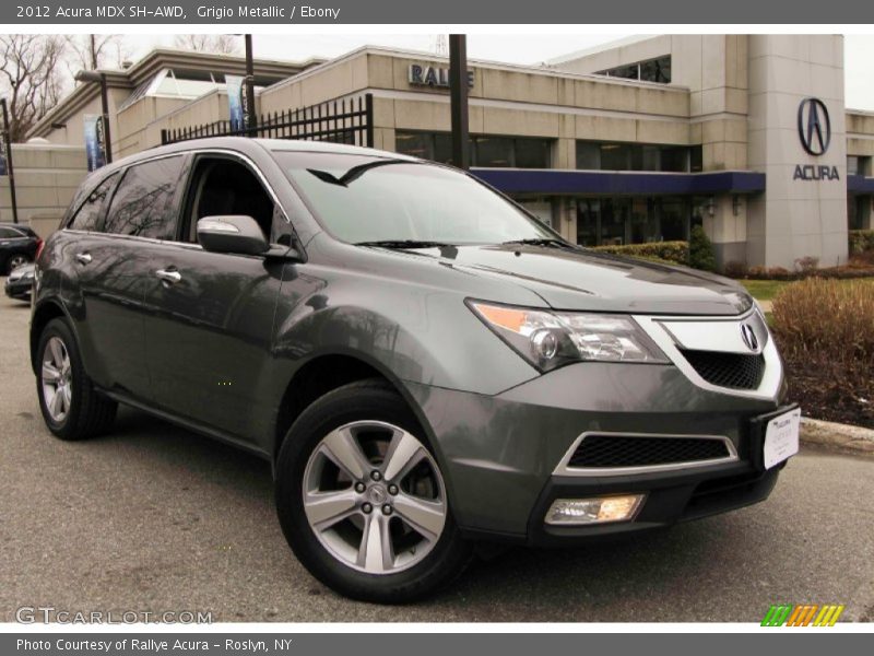 Grigio Metallic / Ebony 2012 Acura MDX SH-AWD