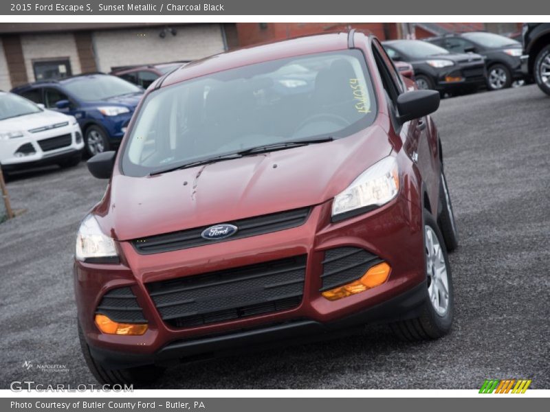 Sunset Metallic / Charcoal Black 2015 Ford Escape S