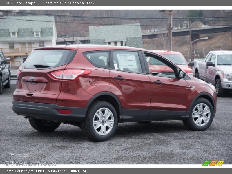 Sunset Metallic / Charcoal Black 2015 Ford Escape S