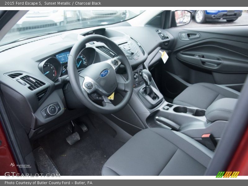 Sunset Metallic / Charcoal Black 2015 Ford Escape S