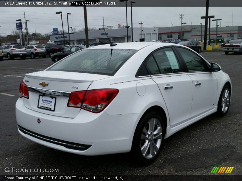 Summit White / Cocoa/Light Neutral 2013 Chevrolet Cruze LTZ