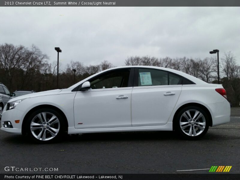 Summit White / Cocoa/Light Neutral 2013 Chevrolet Cruze LTZ