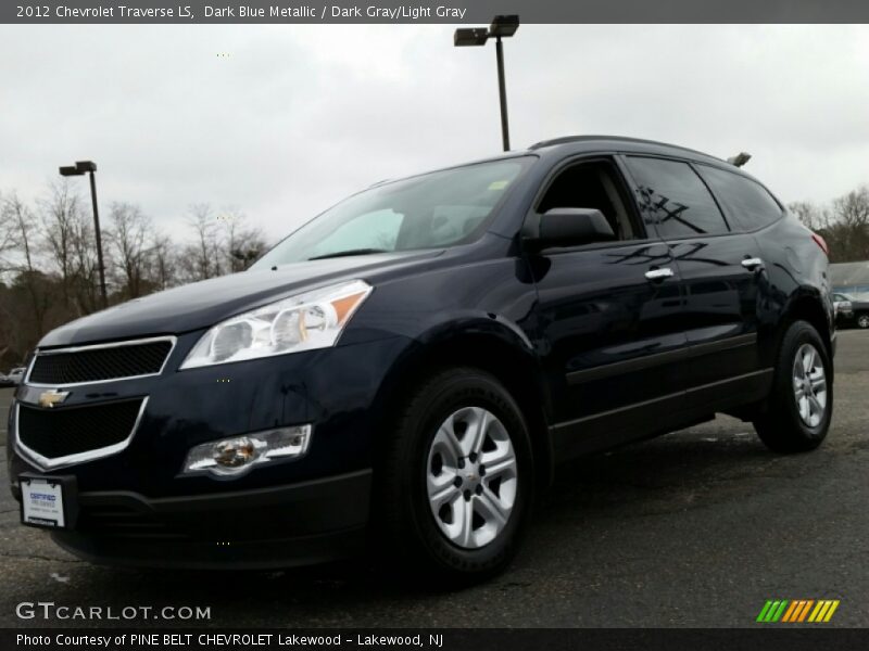 Dark Blue Metallic / Dark Gray/Light Gray 2012 Chevrolet Traverse LS