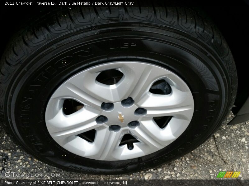 Dark Blue Metallic / Dark Gray/Light Gray 2012 Chevrolet Traverse LS