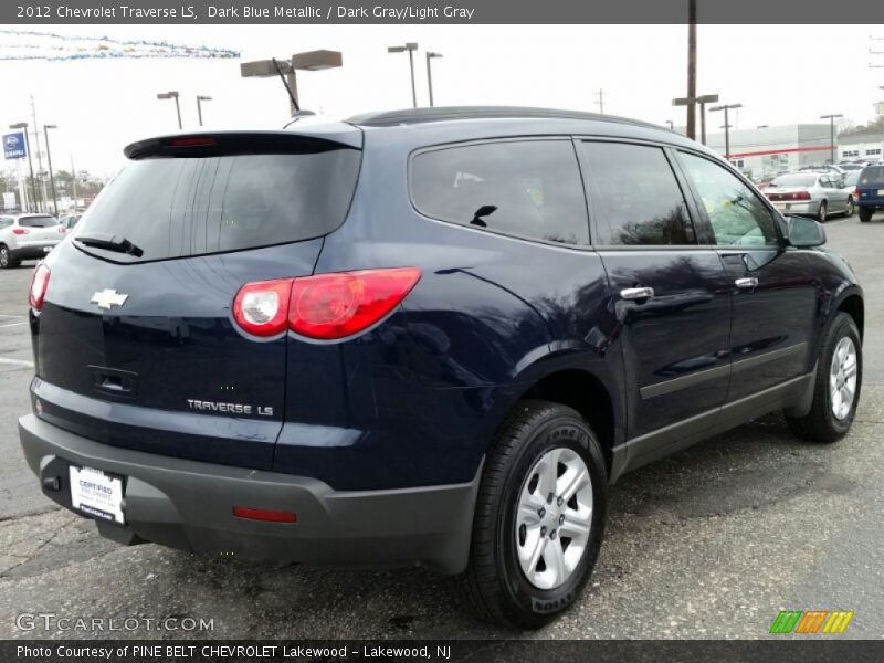 Dark Blue Metallic / Dark Gray/Light Gray 2012 Chevrolet Traverse LS