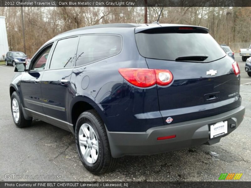 Dark Blue Metallic / Dark Gray/Light Gray 2012 Chevrolet Traverse LS