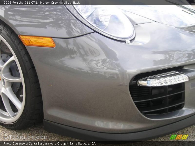 Meteor Grey Metallic / Black 2008 Porsche 911 GT2