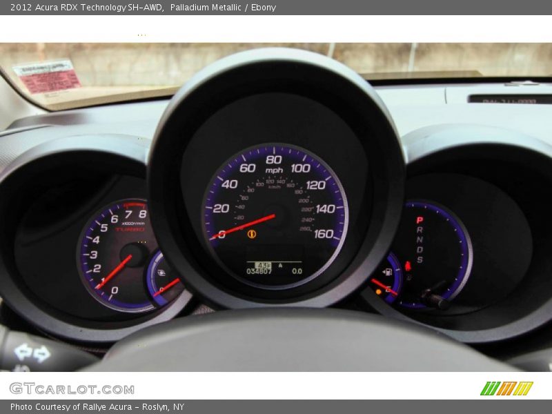 Palladium Metallic / Ebony 2012 Acura RDX Technology SH-AWD