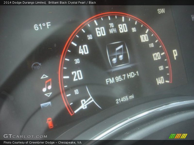 Brilliant Black Crystal Pearl / Black 2014 Dodge Durango Limited