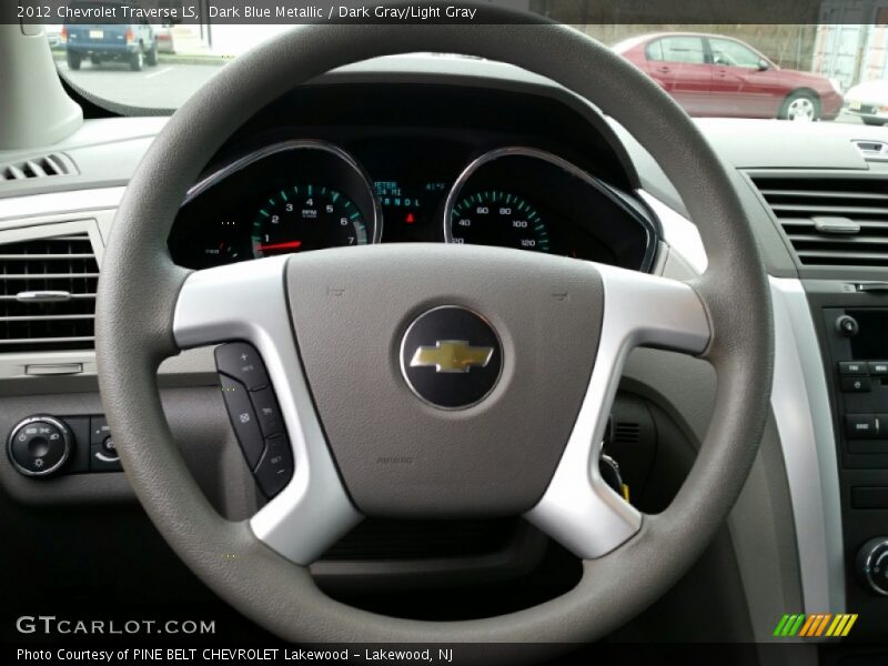 Dark Blue Metallic / Dark Gray/Light Gray 2012 Chevrolet Traverse LS