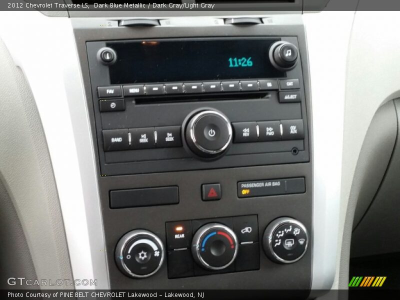 Dark Blue Metallic / Dark Gray/Light Gray 2012 Chevrolet Traverse LS