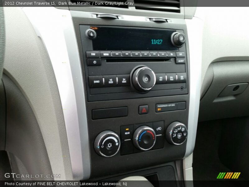 Dark Blue Metallic / Dark Gray/Light Gray 2012 Chevrolet Traverse LS