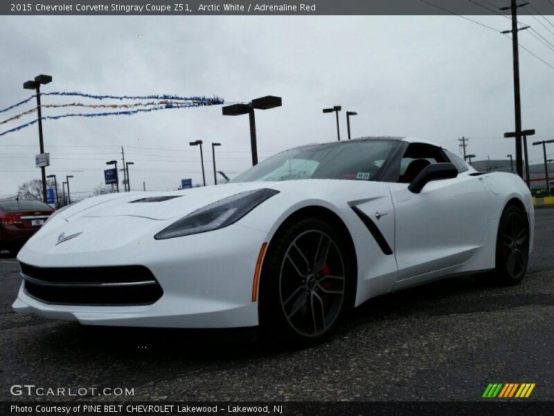 Arctic White / Adrenaline Red 2015 Chevrolet Corvette Stingray Coupe Z51