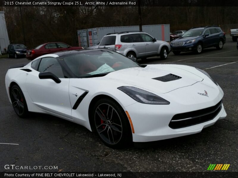 Arctic White / Adrenaline Red 2015 Chevrolet Corvette Stingray Coupe Z51