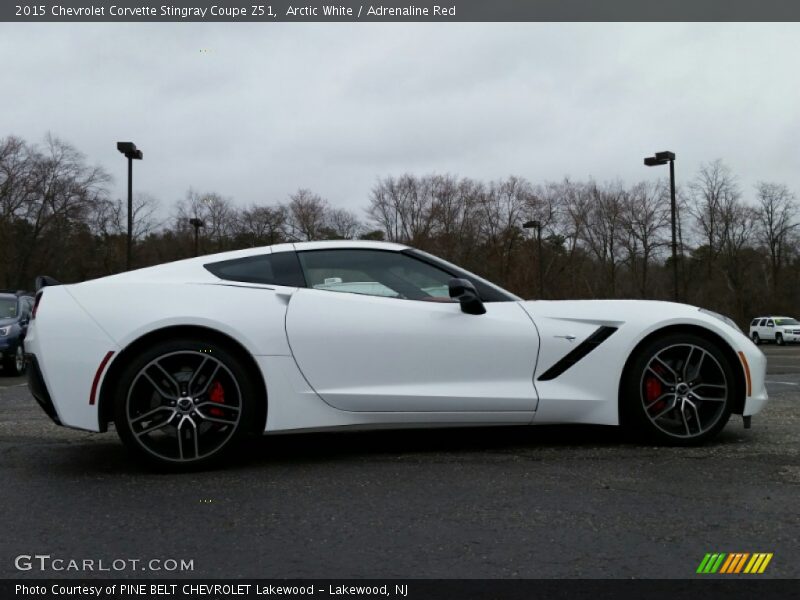Arctic White / Adrenaline Red 2015 Chevrolet Corvette Stingray Coupe Z51