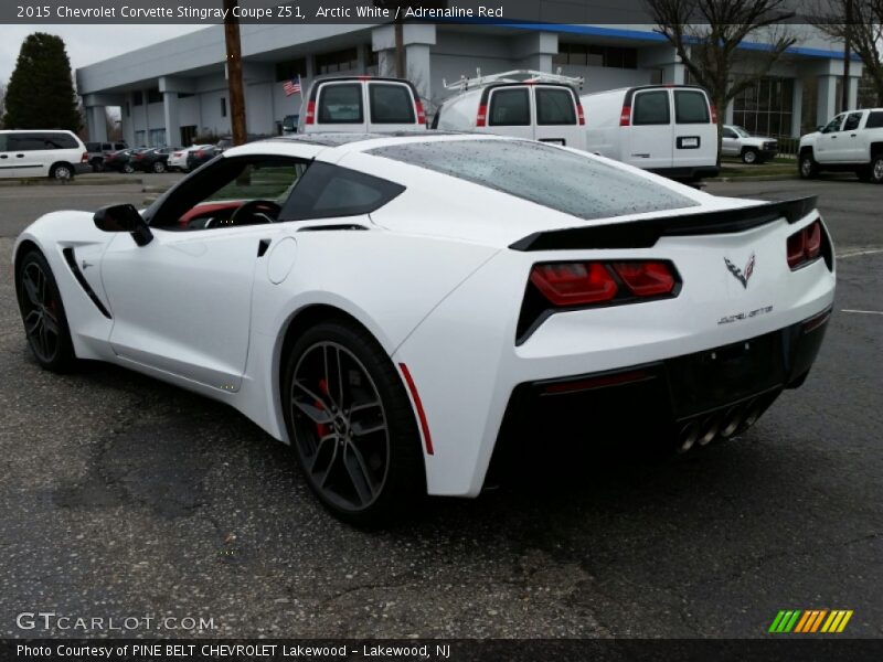 Arctic White / Adrenaline Red 2015 Chevrolet Corvette Stingray Coupe Z51