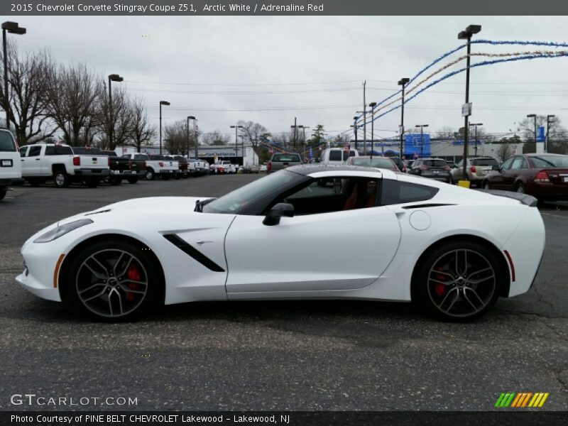 Arctic White / Adrenaline Red 2015 Chevrolet Corvette Stingray Coupe Z51