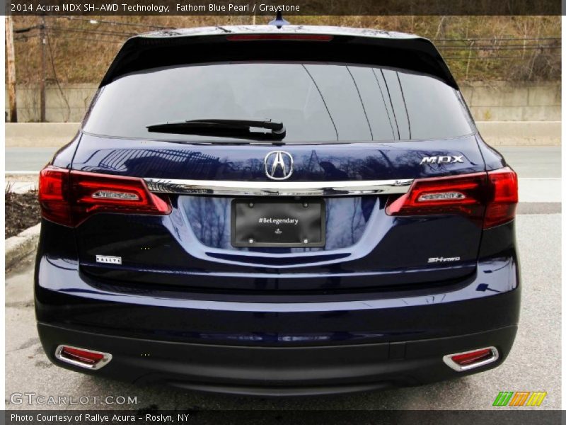 Fathom Blue Pearl / Graystone 2014 Acura MDX SH-AWD Technology