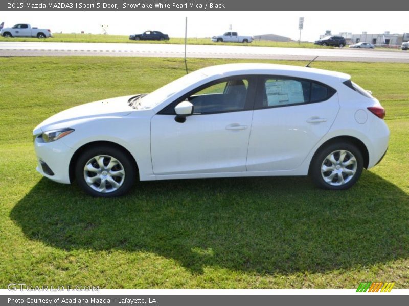 Snowflake White Pearl Mica / Black 2015 Mazda MAZDA3 i Sport 5 Door