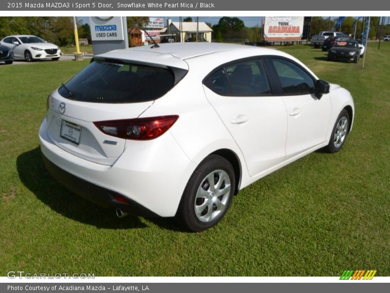 Snowflake White Pearl Mica / Black 2015 Mazda MAZDA3 i Sport 5 Door