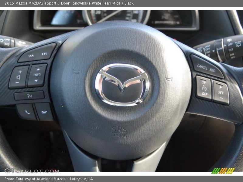 Snowflake White Pearl Mica / Black 2015 Mazda MAZDA3 i Sport 5 Door
