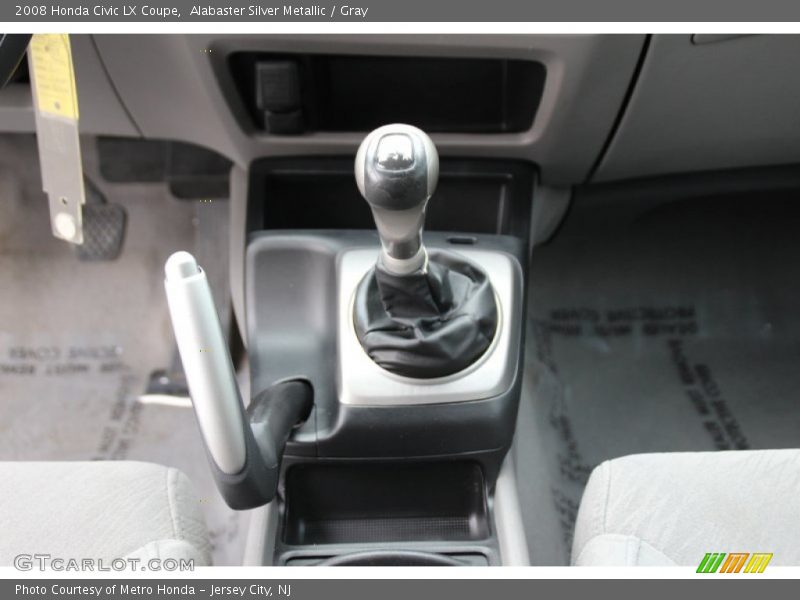 Alabaster Silver Metallic / Gray 2008 Honda Civic LX Coupe